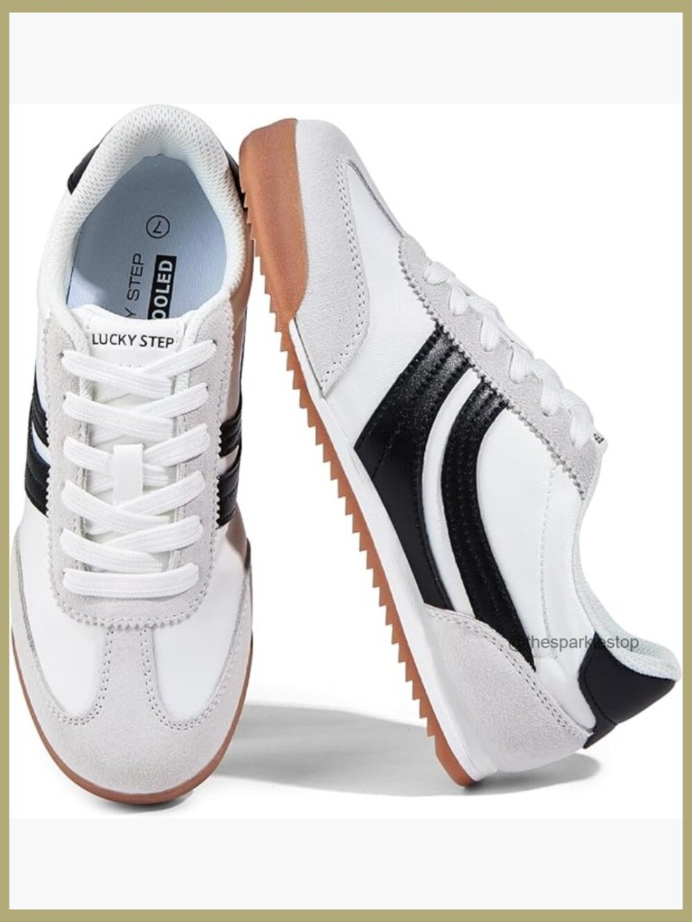 Women's Fashion Sneakers Thin Sole Lace Up Lightweight Retro Stitched Suede